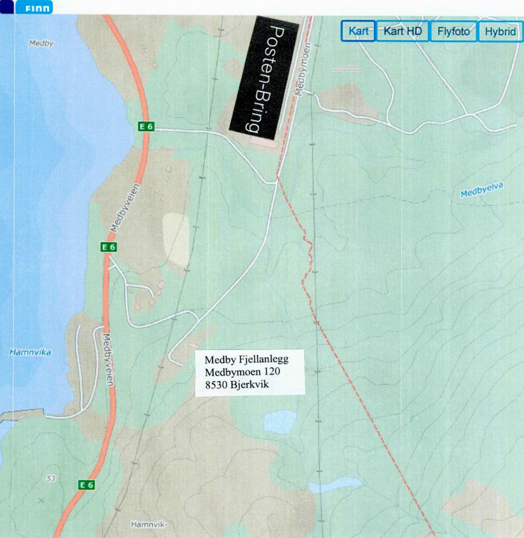 Kart Medby fjellanlegg